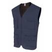 Chaleco multibolsillos sarga azul Velilla