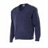 Jersey de punto cuello pico azul marino Velilla