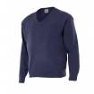 Jersey de punto cuello pico azul marino Velilla