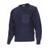 Jersey de punto grueso con cuello redondo azul marino Velilla