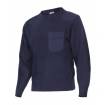 Jersey de punto grueso con cuello redondo azul marino Velilla