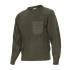 Jersey de punto grueso con cuello redondo verde Velilla
