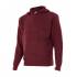 Jersey de punto grueso con cuello alto granate Velilla