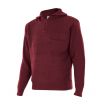 Jersey de punto grueso con cuello alto granate Velilla