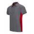 Polo bicolor manga corta gris y rojo Velilla