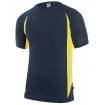 Camiseta transpirable bicolor azul y amarilla Velilla