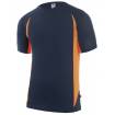 Camiseta transpirable bicolor azul y naranja Velilla