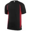 Camiseta transpirable bicolor negro y roja Velilla