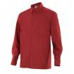 Camisa manga larga con bolsillo rojo Velilla