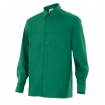 Camisa manga larga con bolsillo verde Velilla