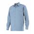 Camisa manga larga con refuerzo en hombros azul celeste Velilla