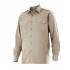 Camisa manga larga con refuerzo en hombros beige Velilla