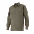 Camisa manga larga con refuerzo en hombros gris oscuro Velilla