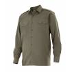 Camisa manga larga con refuerzo en hombros gris oscuro Velilla