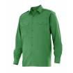 Camisa manga larga con refuerzo en hombros verde Velilla