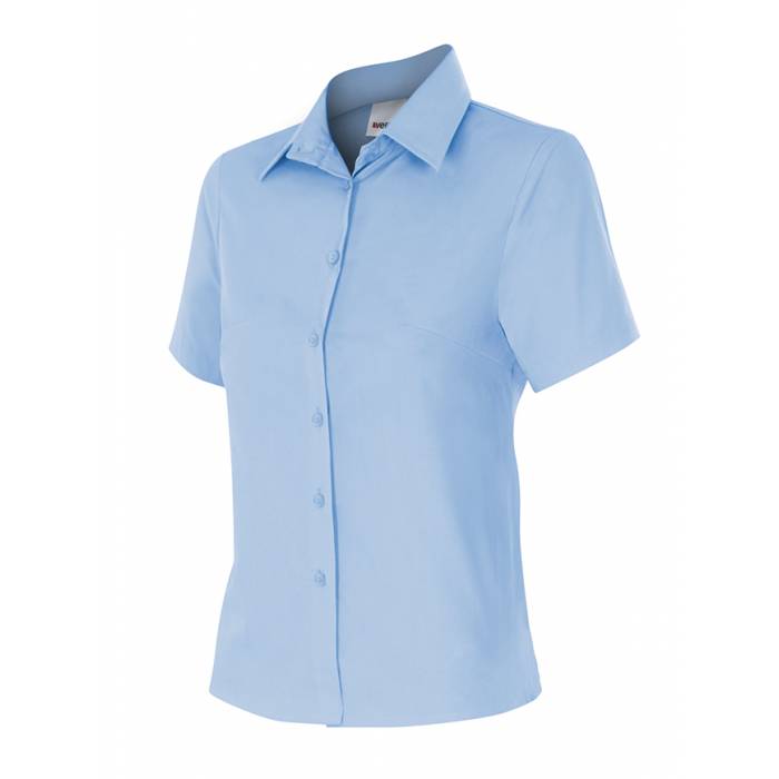 camisa azul claro mujer