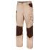 Pantalón con refuerzos bicolor multibolsillos canvas beige y marrón Velilla