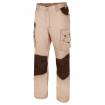 Pantalón con refuerzos bicolor multibolsillos canvas beige y marrón Velilla