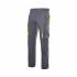 Pantalón elástico bicolor multibolsillos gris y amarillo Velilla