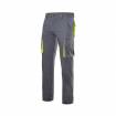 Pantalón elástico bicolor multibolsillos gris y amarillo Velilla