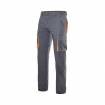 Pantalón elástico bicolor multibolsillos gris y naranja Velilla