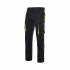 Pantalón elástico bicolor multibolsillos negro y amarillo Velilla