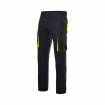 Pantalón elástico bicolor multibolsillos negro y amarillo Velilla
