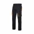 Pantalón elástico bicolor multibolsillos negro y naranja Velilla