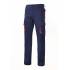 Pantalón bicolor multibolsillos azul y naranja  Velilla