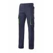 Pantalón bicolor multibolsillos azul y verde Velilla