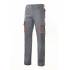 Pantalón bicolor multibolsillos gris y rojo Velilla