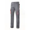 Pantalón bicolor multibolsillos gris y rojo Velilla
