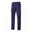 Pantalón bicolor multibolsillos azul y rojo Velilla