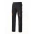 Pantalón bicolor multibolsillos negro y naranja Velilla