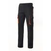 Pantalón bicolor multibolsillos negro y naranja Velilla
