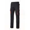 Pantalón bicolor multibolsillos negro y rojo Velilla