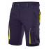 Pantalón corto elástico bicolor multibolsillos azul y amarillo Velilla