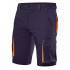 Pantalón corto elástico bicolor multibolsillos azul y naranja Velilla