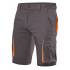 Pantalón corto elástico bicolor multibolsillos gris y naranja Velilla