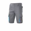 Pantalón corto bicolor multibolsillos gris y azul Velilla