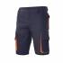 Pantalón corto bicolor multibolsillos azul y naranja Velilla