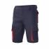 Pantalón corto bicolor multibolsillos azul y rojo Velilla