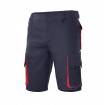 Pantalón corto bicolor multibolsillos azul y rojo Velilla