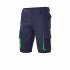 Pantalón corto bicolor multibolsillos azul y verde Velilla