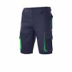Pantalón corto bicolor multibolsillos azul y verde Velilla