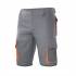 Pantalón corto bicolor multibolsillos gris y naranja Velilla