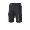 Pantalón corto bicolor multibolsillos negro y azul Velilla