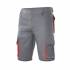 Pantalón corto bicolor multibolsillos gris y rojo Velilla
