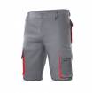 Pantalón corto bicolor multibolsillos gris y rojo Velilla