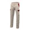 Pantalón elástico reforzado beige y granate Velilla